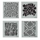 thumbnail image 1 of Juego de plantillas Stencil1 Animal Print de 4 piezas con cebra y leopardo, 1 of 7