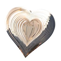 Ioensy - 3D Wind Spinner Escultura Balcón Jardín Decoración Plata 20Cm