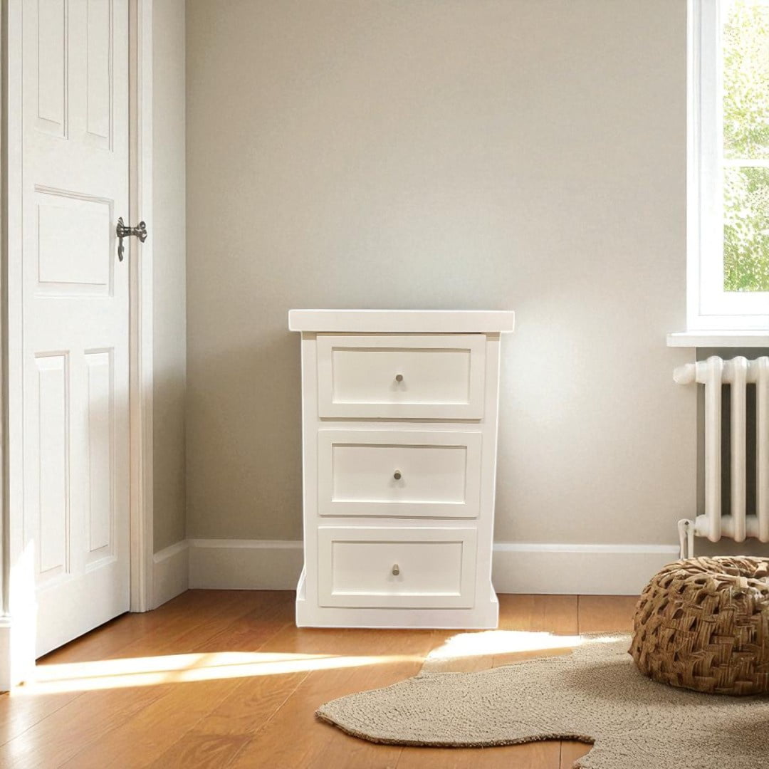 Arca Muebles - Velador 3 De Madera Cajones Malmo