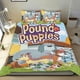 thumbnail image 1 of Cachorros de la Perrera Conjunto de sábanas temático, trío de piezas, cómodo y amigable con la piel, diseño único, regalo de decoración para el hogar para familiares, amigos y fans,173cm *218cm, 1 of 6