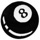 thumbnail image 1 of Alfombra Slothy Fafi 81 cm blanco y negro con diseño de bola 8, 1 of 6