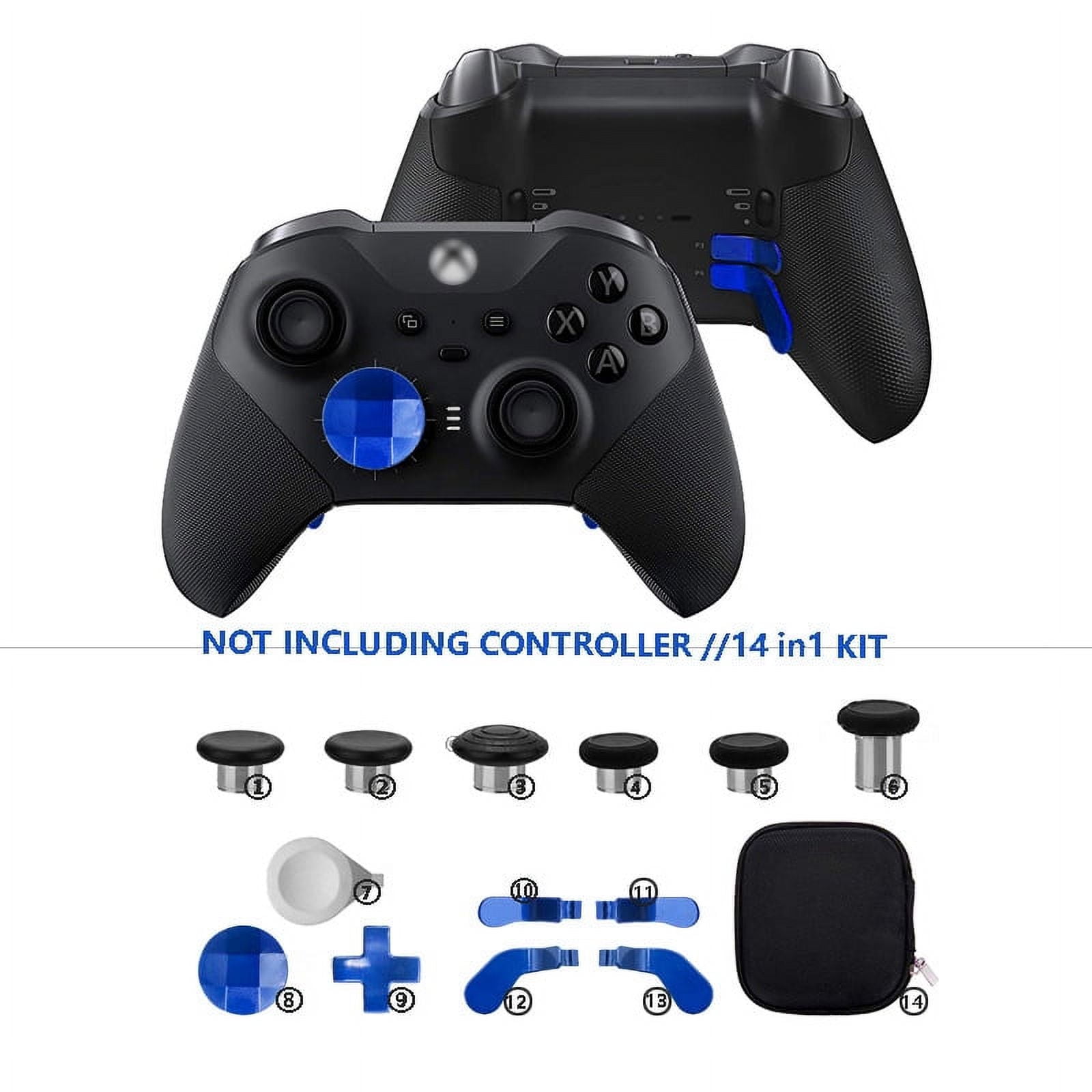 Aaronmei - Pack De Reemplazo Accesorios Controlador Xbox Elite Series 2 Azul
