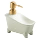 thumbnail image 2 of Dispensador de jabón, contenedor de jabón con bomba, dispensador de jabón líquido para manos, contenedor de ducha para champú y gel de baño para cocin blanco, 2 of 5