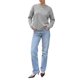 thumbnail image 1 of INSPIRE CHIC Top de Punto con Hombros Caídos y Flores 3D para Mujer Cuello Redondo Acanalado Manga Larga Grande Gris, 1 of 6