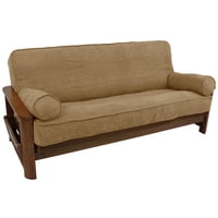 Juego De Fundas Para Futón Blazing Needles, Microgamuza Sólida, Java Completo