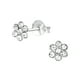 thumbnail image 1 of Aros Plata 925 Forma Flor Con Cristal, 1 of 2