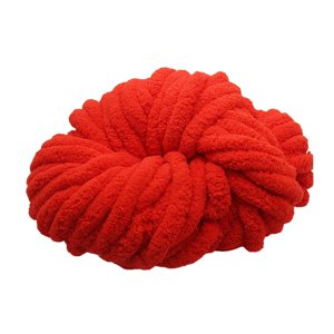 Bothyi - Hilo De Chenilla Grueso, Fibras Acrílicas Gigantes Lavables Para Manta, Cojín, Color Rojo