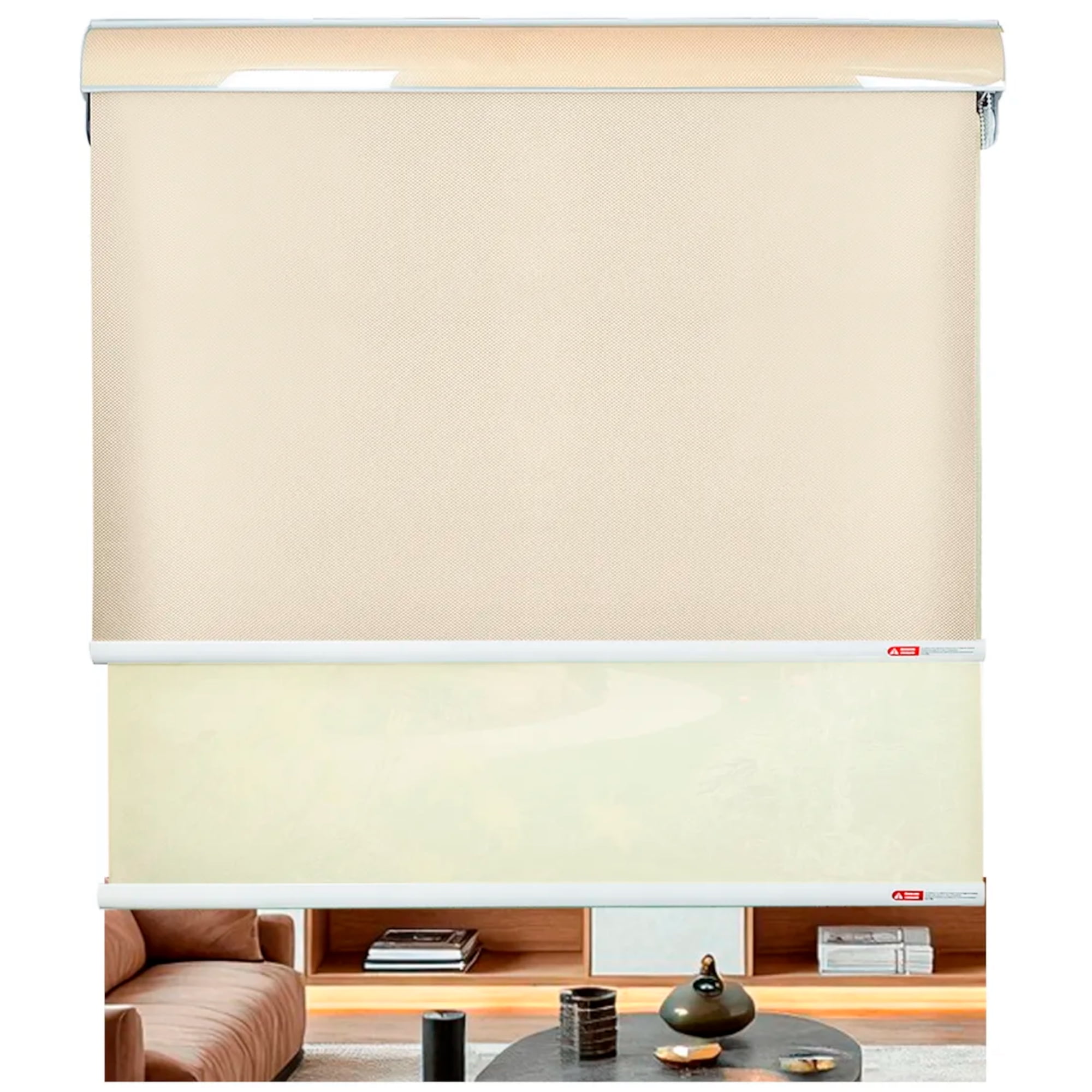 Cortina Roller Blackout Doble Visillo Cenefa Beiti 200x200