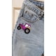 thumbnail image 2 of Parche bordado de tractor morado estilo caricatura 5,5 x 8 cm, 2 of 4