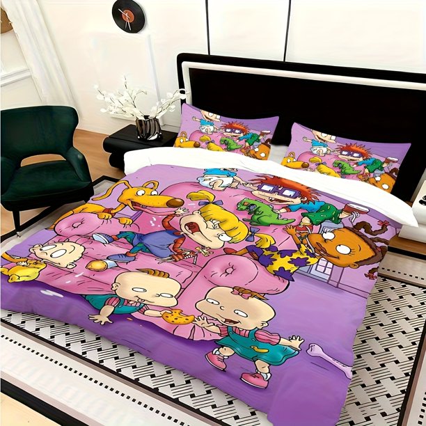 Hot Funny Cartoon R-Rugrats Cute Printed Pattern Suitable Suitable for Home Bedrooms Guest Rooms