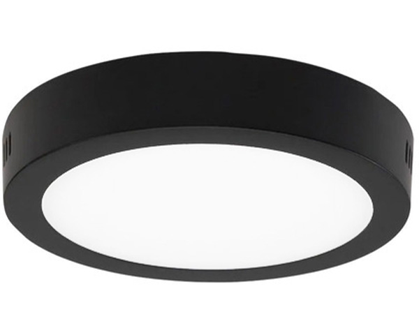 Westinghouse - Panel Led Circular 12W Luz Cálida Sobrepuesto Negro