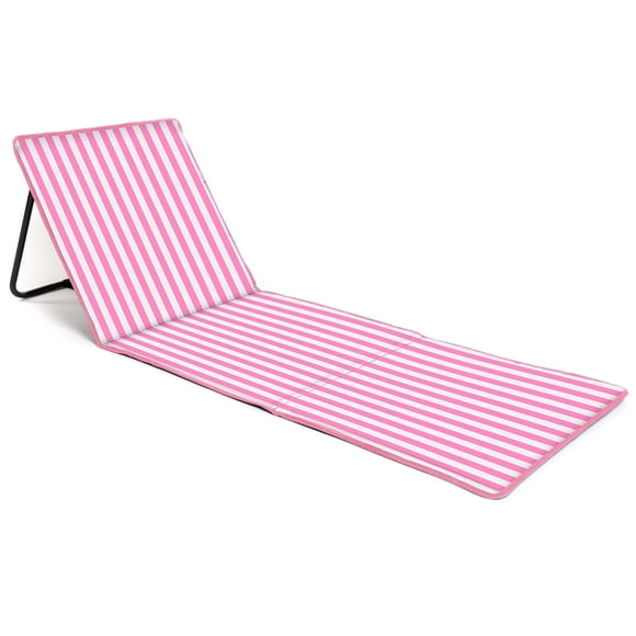 Colchoneta reclinable ligera para playa Just Be... con rayas rosas