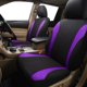 thumbnail image 4 of Juego completo de fundas para asientos de coche Flying Banner, malla negra y púrpura, 4 of 9