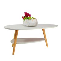 De Todo Y Más - Mesa De Centro Ovoide Dos Niveles 90X50X42Cm