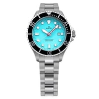Reloj Ratio Freediver Zafiro Acero Inoxidable Azul Hielo Esfera Cuarzo Rtfl807 200M Reloj De Mujer