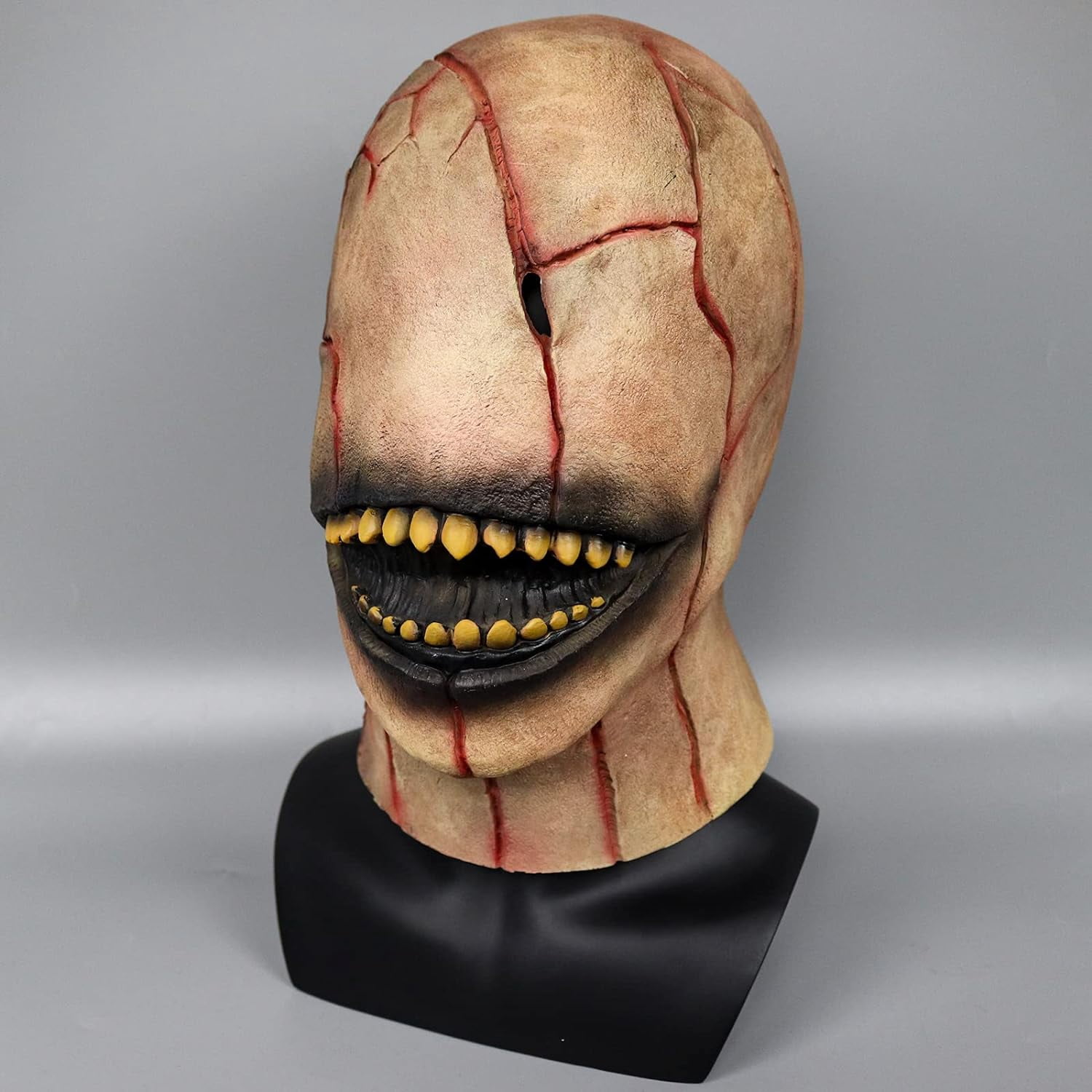 Mascaras De Miedo Máscara De Demonio Sonriente Para Halloween - Plástico, Talla Universal Para Adultos, Para Fiestas Y Cosplay Máscara Terror Realista