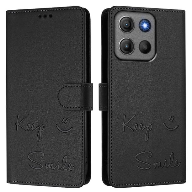 Funda Cartera para Motorola Moto G17 Power con Bloqueo RFID, Cierre Magnético y Ranuras Tarjetas Negro