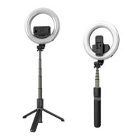 Genérico - Aro Led Baston Selfie L07 Con Bluetooh Led Aluminio Con Tripode