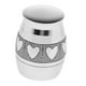thumbnail image 1 of patrón de corazón acero inoxidable cremación urna ceniza memorial recipiente tama?o l, 1 of 3
