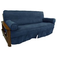 Juego De Fundas Para Futón Blazing Needles, Microgamuza Sólida, Índigo