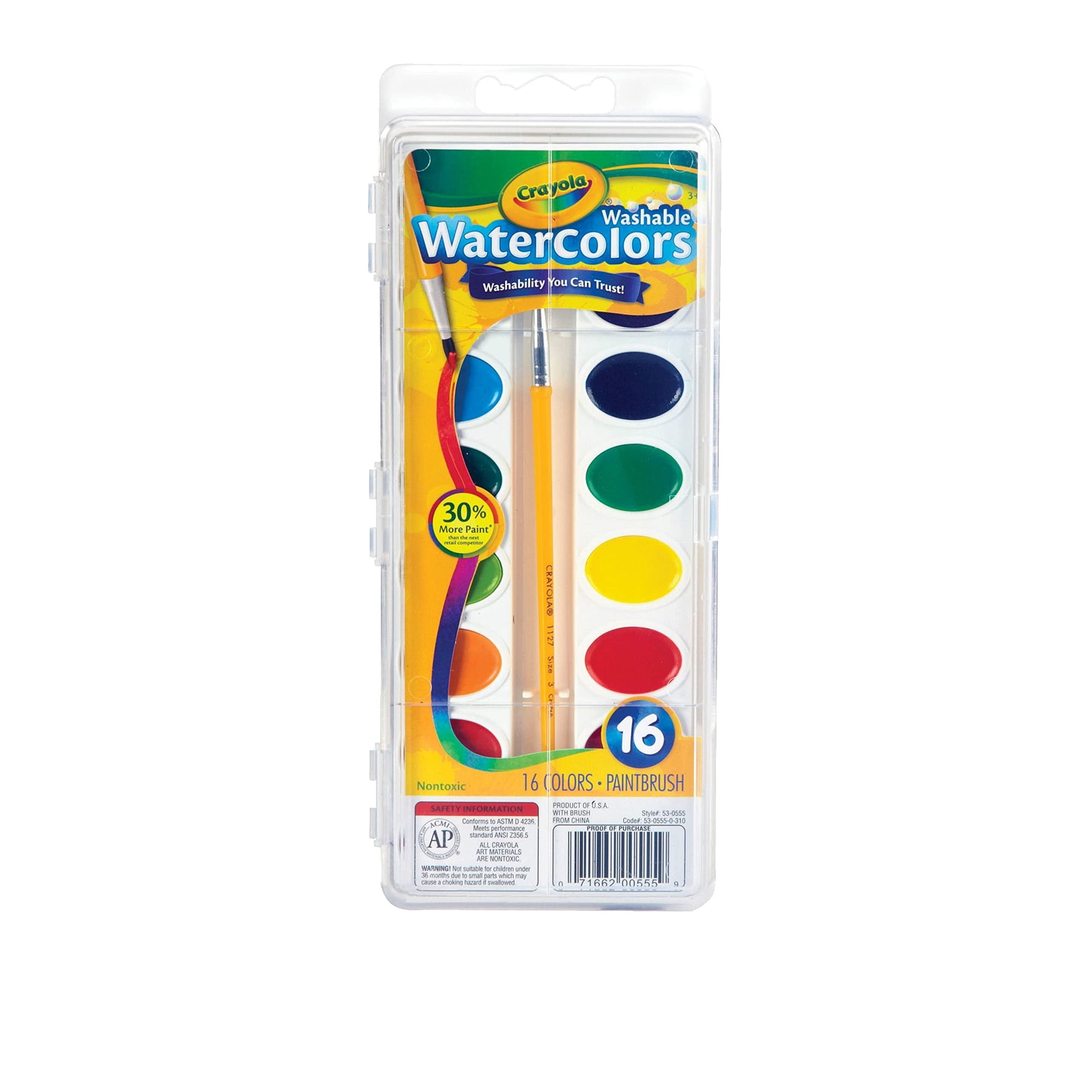Set De Pinturas Acuarelas Crayola 16 Colores Lavables