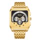 thumbnail image 1 of 3 Sub-esferas Cuarzo Hombres Military Army Sport Wristwatch Oro Correa de Acero Inoxidable Luminoso Puntero Reloj Deportivo Reloj Militar Reloj Mecánico para Hombre, 1 of 6