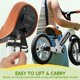 thumbnail image 5 of Bicicleta Balance SYNCFUN para niños pequeños de 12 pulgadas con asiento ajustable, color blanco, 5 of 7