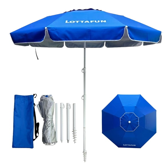 Sombrilla de playa LOTTAFUN 183 cm UV50+ resistente al viento