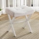 thumbnail image 1 of Taburete Memobarco, 46 cm, con patas en X de metal, color blanco, 1 of 9