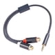 thumbnail image 3 of Cable De Audio Estéreo De 30 Cm Con Papel De Aluminio Trenzado Para Altavoces De Teléfonos Inteligentes MP3, 3 of 5