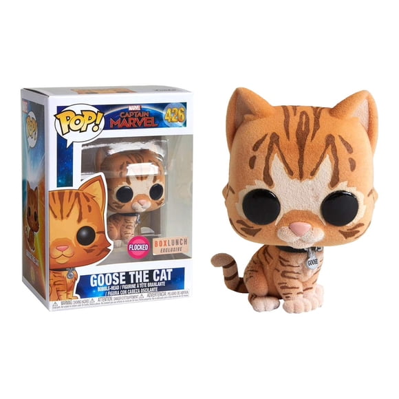 Figurita Funko Pop! Captain Marvel Goose – Edición Box Lunch con acabado aterciopelado