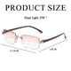 thumbnail image 3 of Gafas de presbicia con zoom inteligente y antiluz azul, sin marco y con doble luz para calle, 3 of 5