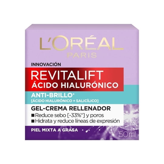 Crema L'oreal Paris Gel Oil Control Revitalift Ácido Hialurónico