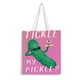 thumbnail image 1 of Pickle Bolso de tela con estampado de lienzo para mujer, bolsa de compras reutilizable y estética, con cremallera interior, regalo para mujer,38*45cm., 1 of 6
