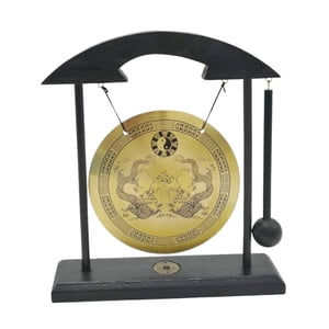 Bothyi - Mini Gong Latón Gong Gong Adorno Oficina Escritorio Decoración Hogar Estilo B