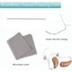 thumbnail image 4 of Estuche para audífonos WYS BOCOA de bolsillo con paño de limpieza y cepillos para amplificador de sonido (negro), 4 of 4