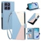 thumbnail image 2 of Cartera para Motorola Moto G86 en PU Tricolor, Funda con Solapa, Azul Claro, 2 of 6