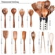 thumbnail image 2 of Juego de utensilios de cocina AIUHI de madera de teca con soporte (11), 2 of 6