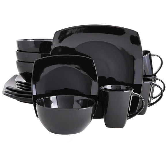 Juego de vajilla Gibson Soho Lounge Square Black 16 piezas