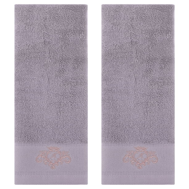 REGALWOVEN Toallas de Mano con Patrón de Dibujos Animados para Baño, Juego de 2 Toallas de Mano de Algodón, Toallas Decorativas Suaves y Absorbentes Marrón Claro 13" x 30"