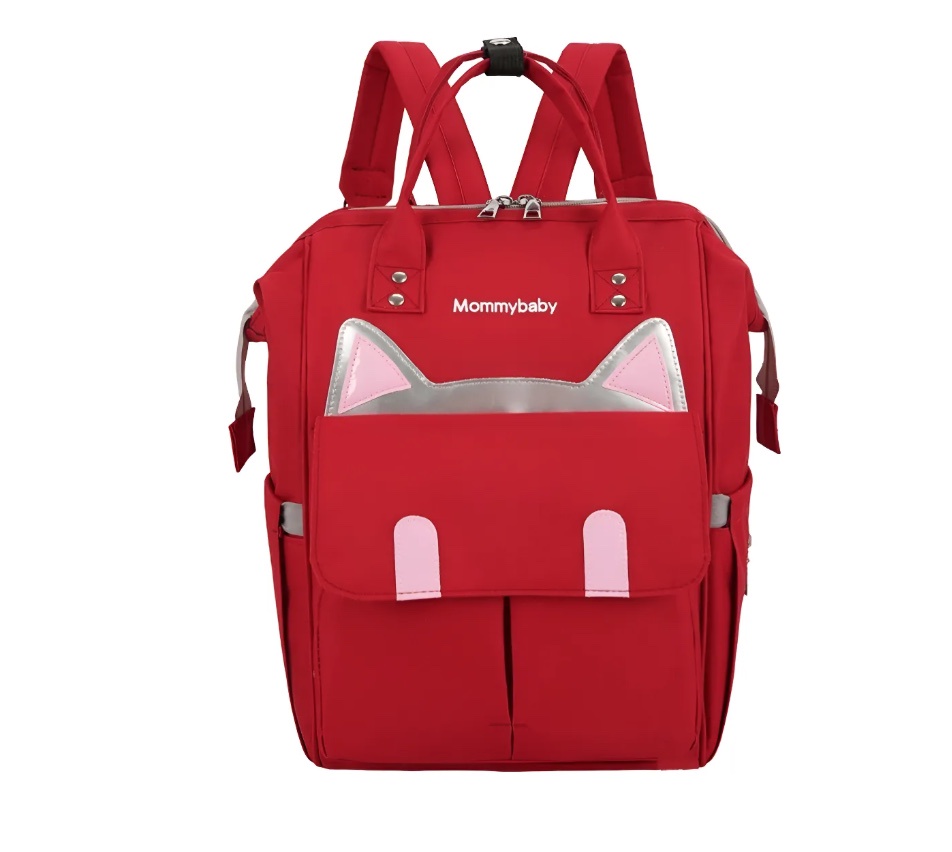 Riqui - Mochila Pañalera Bebe Rojo