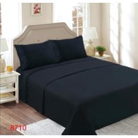 Genérico - Juego De Sábanas Con Broderíe 1.5 Plazas - Negro M8710