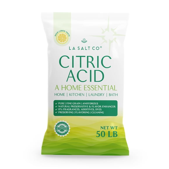 Ácido cítrico LA SALT CO 22,5 kg grado alimenticio puro
