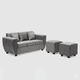 thumbnail image 2 of Living Kansas 3 Cuerpos + 2 Pouf Felpa Gris, 2 of 5