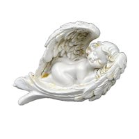 Genérico - Set 2 Estatuas Angeles Resina Jardin Decoracion Hogar Lau