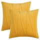 thumbnail image 1 of REGALWOVEN Fundas de Cojín de Terciopelo Juego de 2 para Decoración de Sala de Estar Sofá Amarillo 20" x 20", 1 of 7