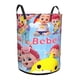 thumbnail image 2 of Bebé Finn Cesta de lavandería de gran capacidad redonda con asa, bolsa para ropa sucia plegable, almacenamiento para dormitorio, baño y lavadero 44x35 cm, 2 of 6