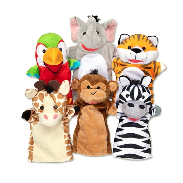 Hand Puppets Melissa & Doug Safari Buddies, Juego De 6 O Más Años