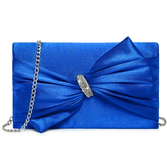 Bolso de noche Dasein Elegante con lazo de satén con solapa y strass