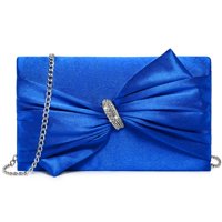 Bolso De Noche Dasein Elegante Con Lazo De Satén Con Solapa Y Strass